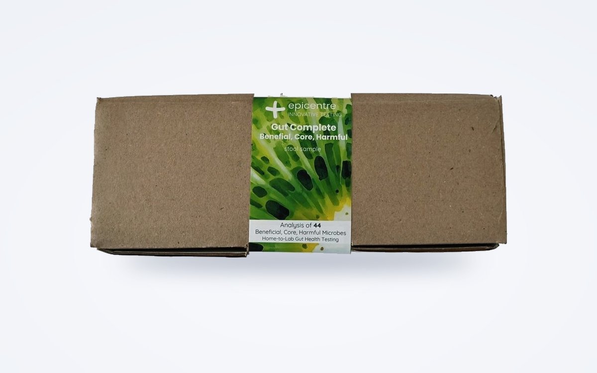 The Epicentre Complete Gut Profile home test kit box